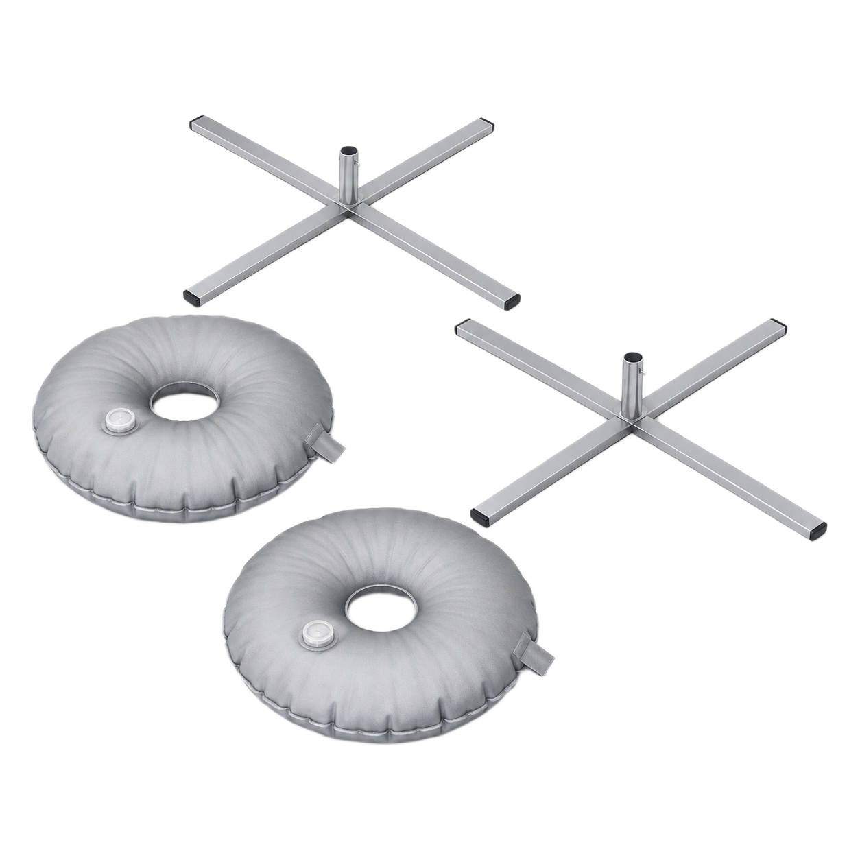 (2pc) Flag cross bases with waterbags