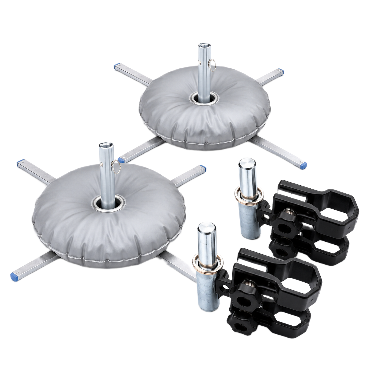 (2pc) Flag Cross Base with Waterbag & (2pc) Frame Mounts