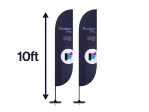 (2pc) 10ft Flags Single Sided Print