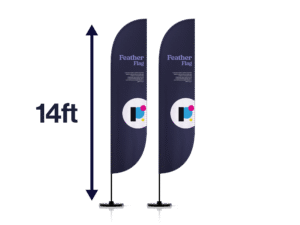 (2pc) 14ft Flags Single Sided Print
