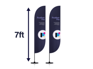 (2pc) 7ft Flags Single Sided Print (Included)