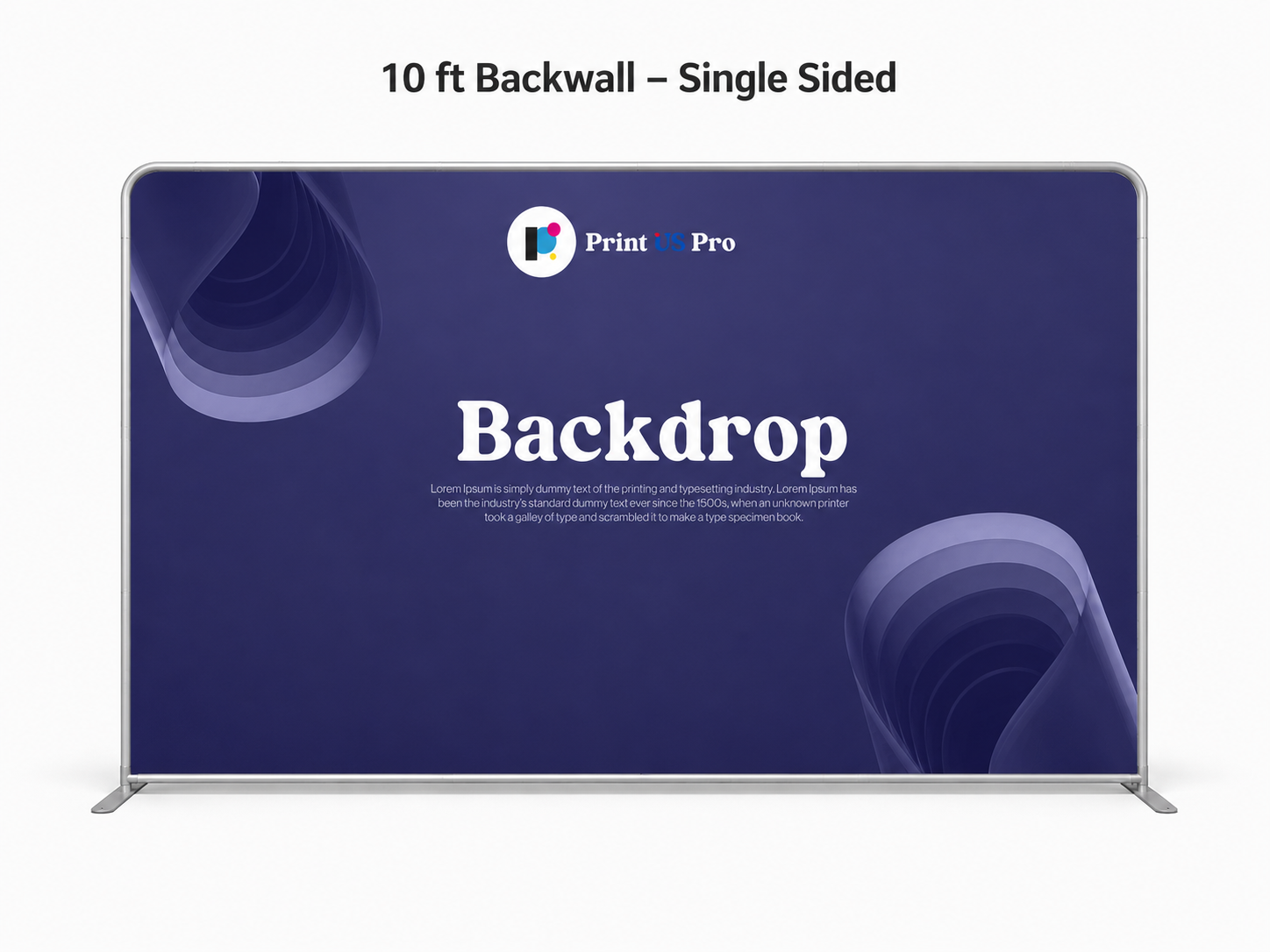 10ft backwall single side printed
