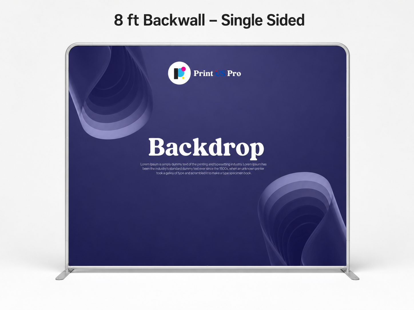 8ft backwall single side printed
