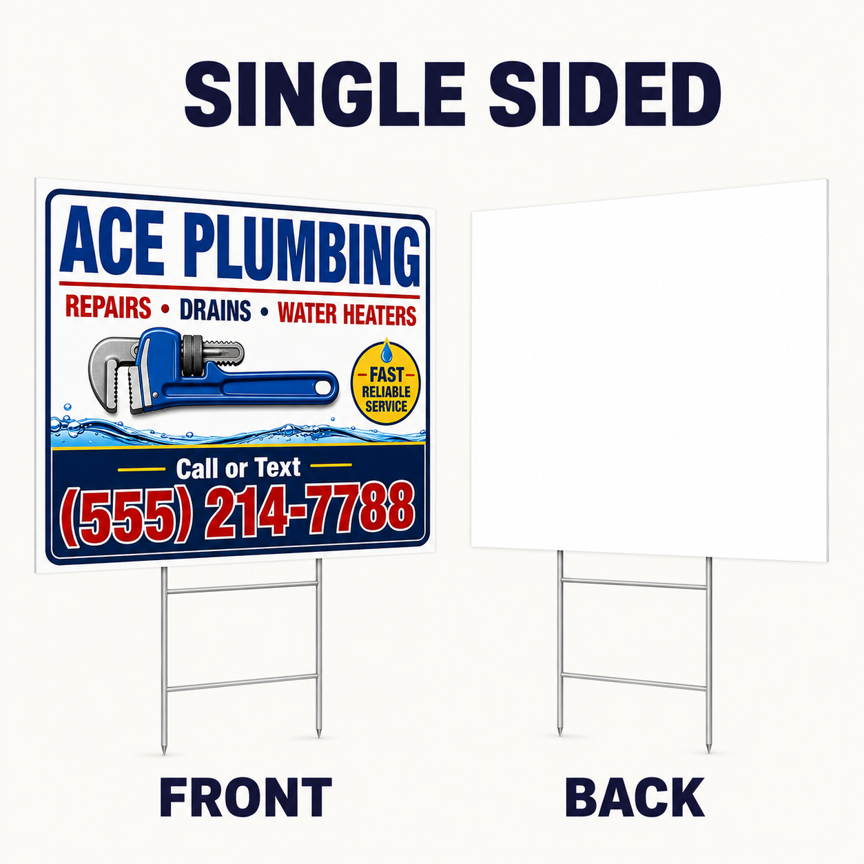 Single-Sided (Back Blank)